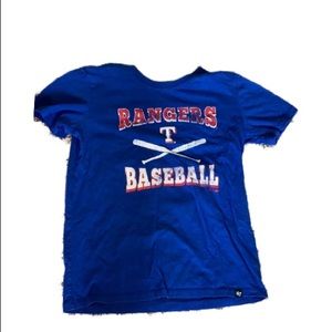 Texas rangers boys youth large baseball t shirt